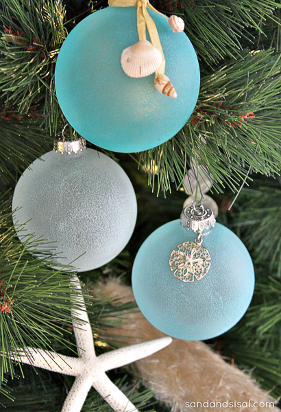Bring the beach to Christmas by making DIY ornaments.